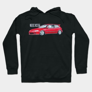 EG CIVIC HATCH Formula Red Hoodie